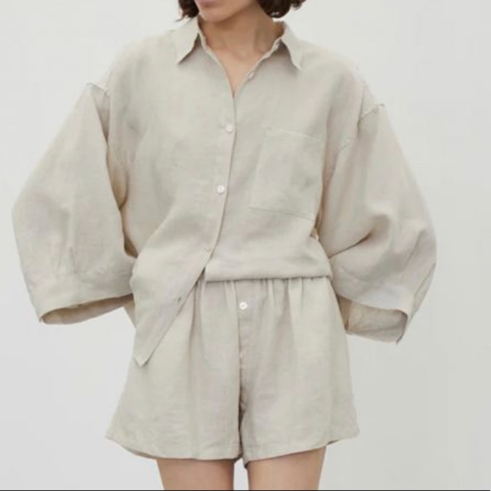 DEIJI STUDIOS 03 SET       Linen/oatmeal/size S/M